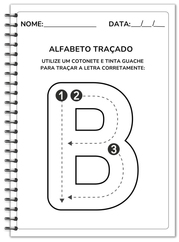Atividade de alfabeto traçado