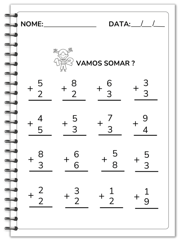 Exercícios de soma para crianças